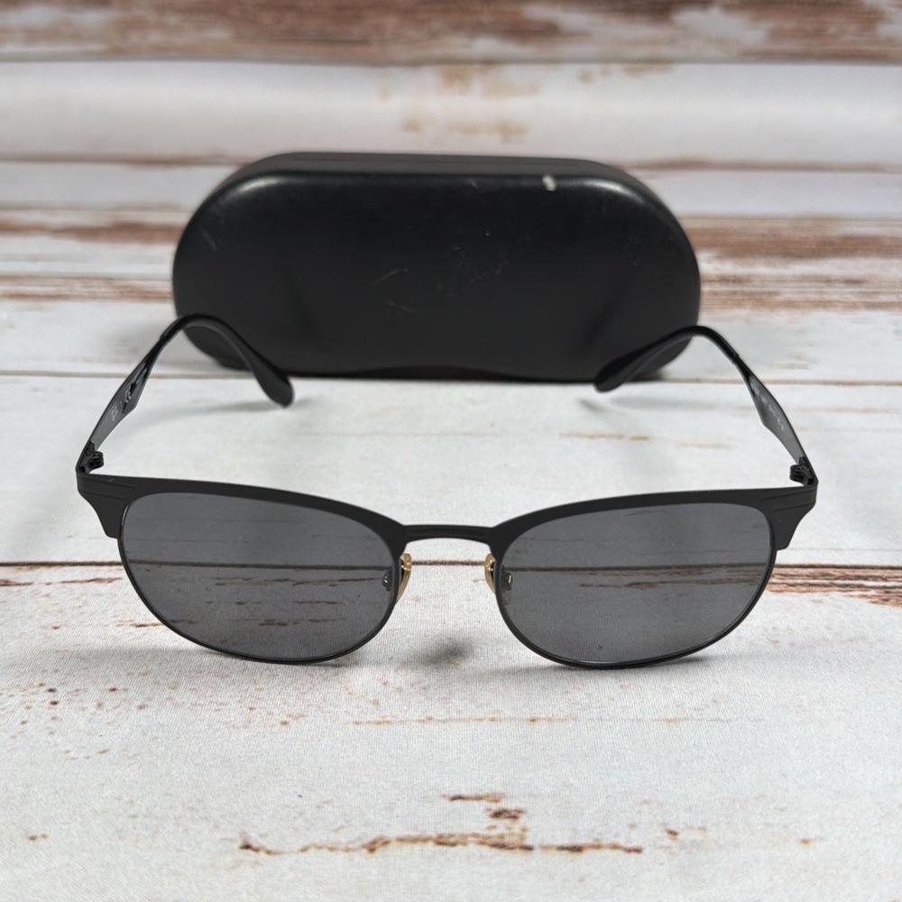 Ray-Ban RB3538 186/71 Matte Black Sunglasses Green Classic G-15 Italy w/ Case